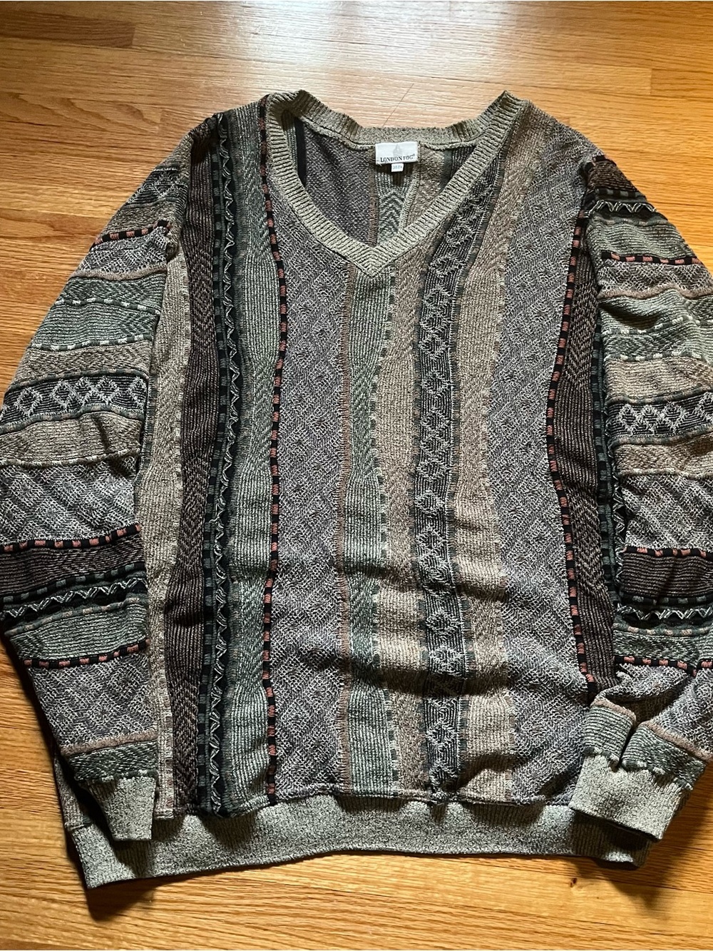coogi style vintage 3d print sweater
